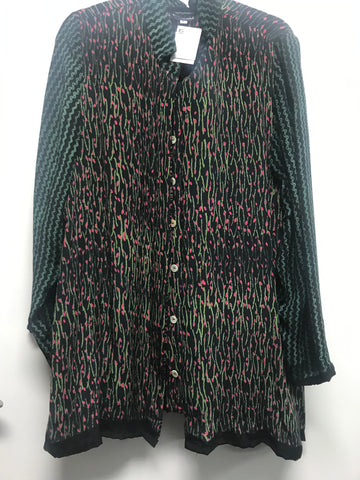 Long Shirt Black Coral Lime Twig