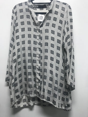 Long Shirt Black/White Squares