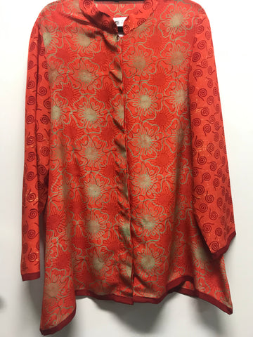Long Shirt Crimson Flora