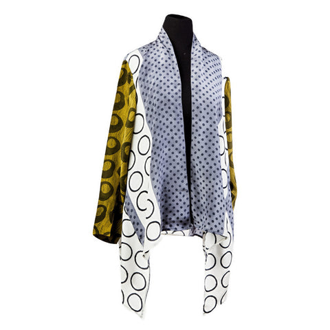 Kimono Jacket #7 Black/White/Olive