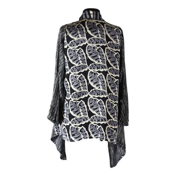 Kimono Jacket #35 Black/Ivory/Gray