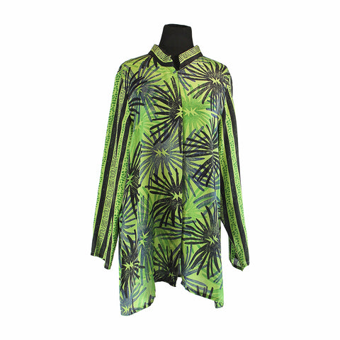 Long Shirt Forest Green Burst