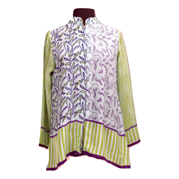 Long Shirt Seafoam Vines