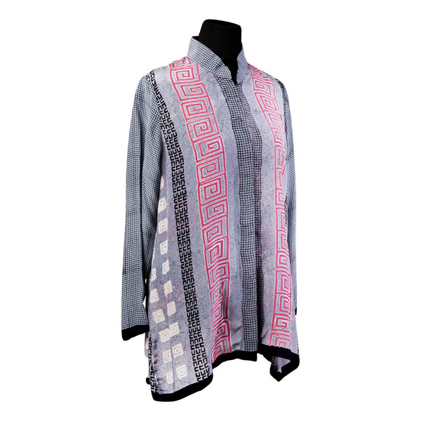 Long Shirt Steel Gray Grid