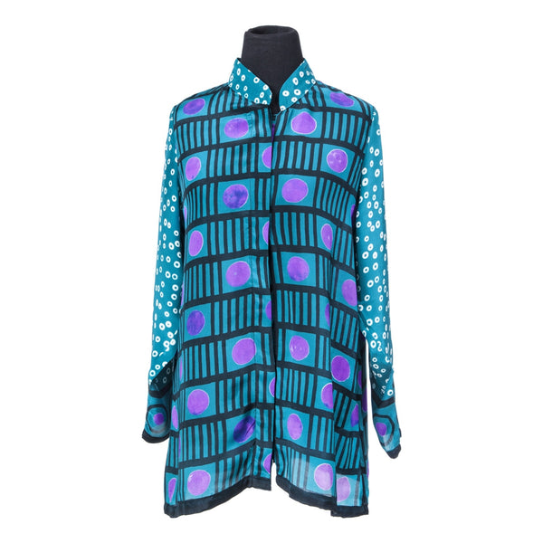 Long Shirt Teal Checkers