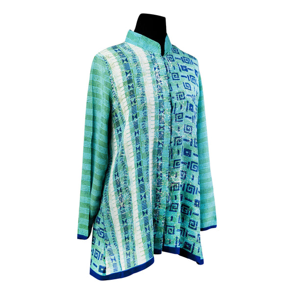 Long Shirt Teal Waters Tribal