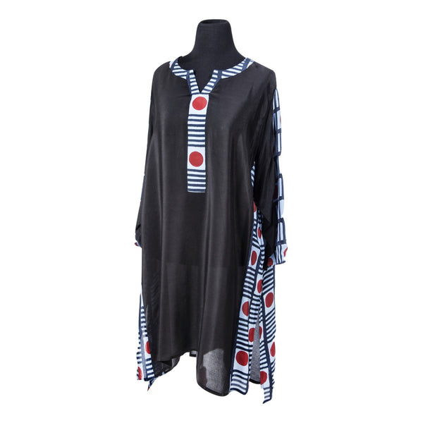 Tabitha Blue/Black/Red Checkers